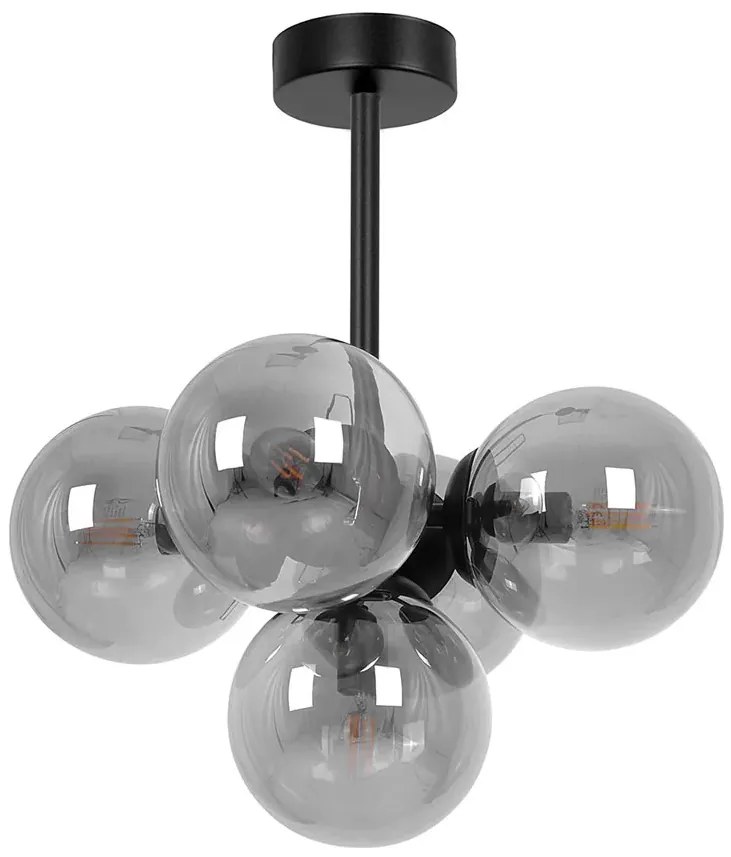Grafitowa lampa sufitowa szklane kule loft - A688-Tulio