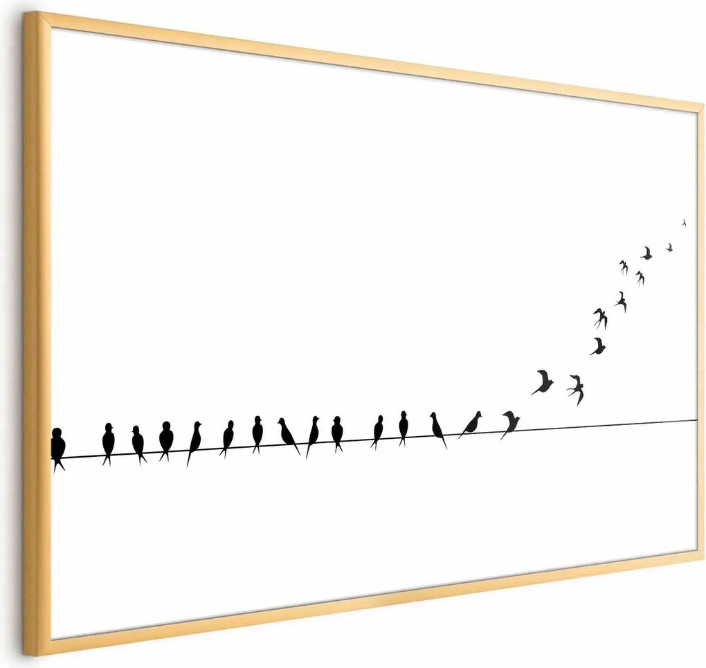 Plakat Lećmy 90x60 cm z ramą złotą bez marginesu ARTGEIST B