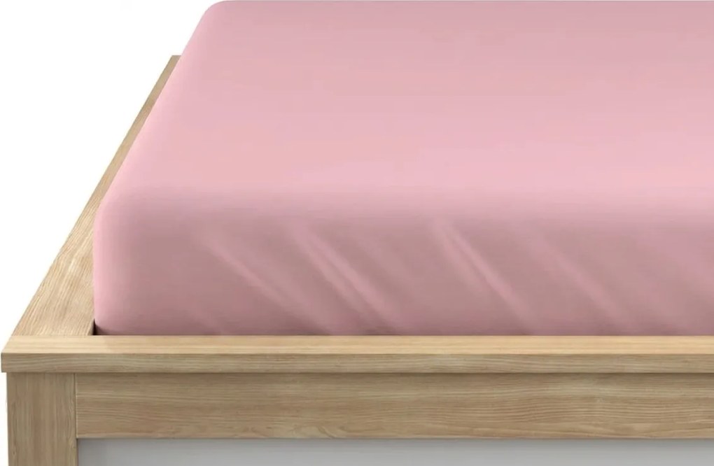 PrzytulneMieszkanie.pl Jersey prześcieradło różowe 90 x 200 cm