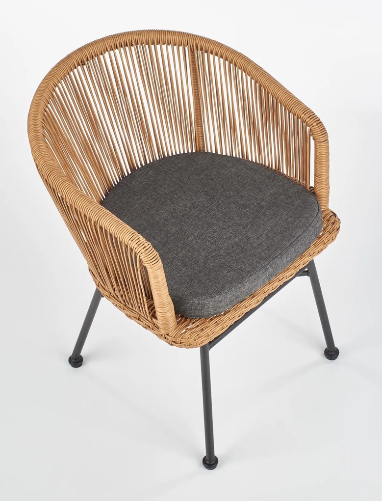 Rattanowe krzesło z podłokietnikami K400