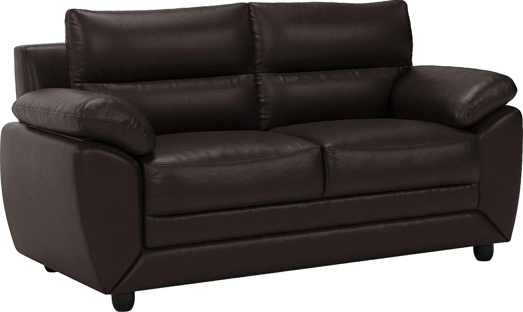 Kanapa 2-osobowa MANOA z ekoskóry - Brązowy