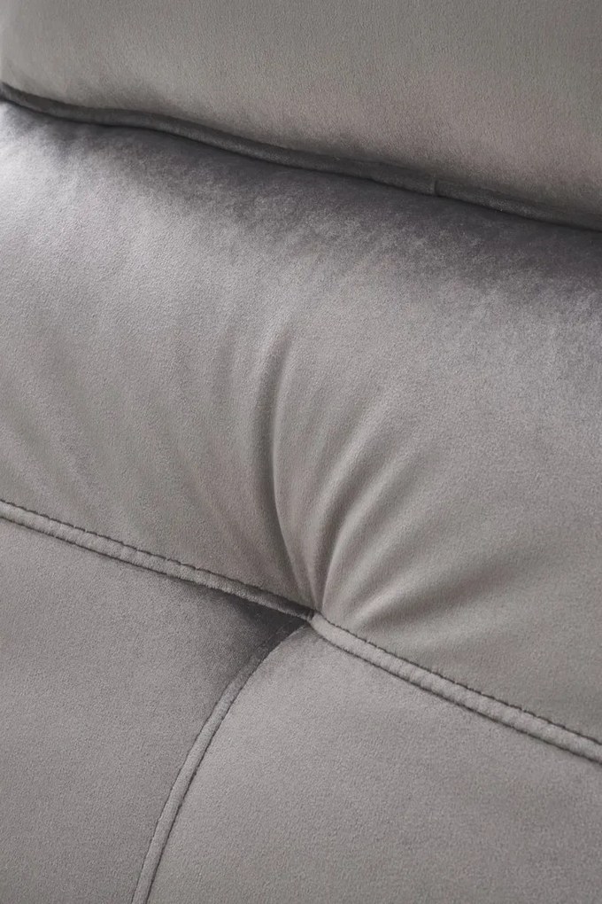Fotel rozkładany SEMIR 2 VELVET szary masujący HALMAR