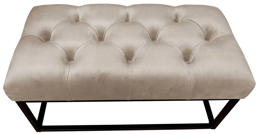 Ławka CHESTERFIELD LOFT MG09 pufa podnóżek metal
