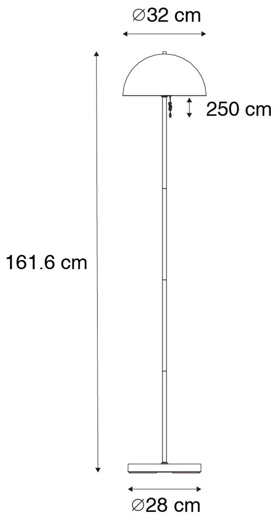 Lampa stojąca zewnętrzna czarna z możliwością ładowania, 3-stopniowy ściemniacz - Keira