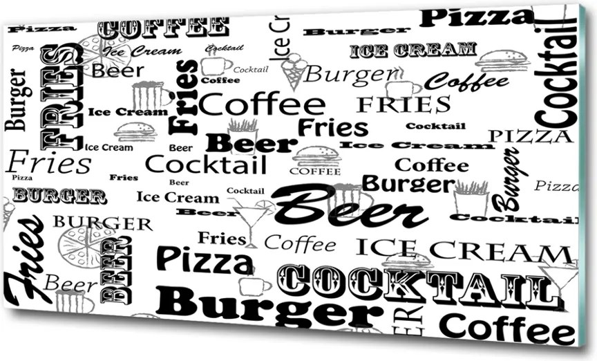 Foto obraz szklany Menu w restauracji