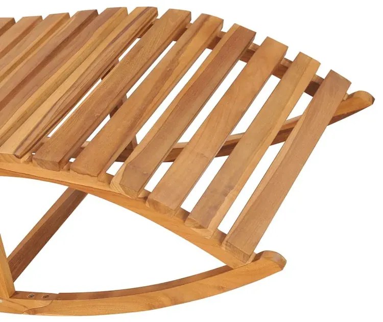 Kremowy jednoosobowy drewniany leżak ogrodowy F7-R64