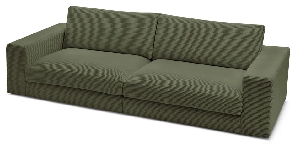 Zielona sztruksowa sofa 274 cm Leonard – Bobochic Paris
