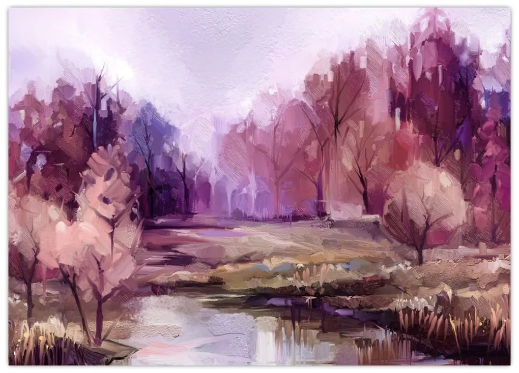 Obraz - Malarstwo pejzażowe jesienne (70x50 cm)