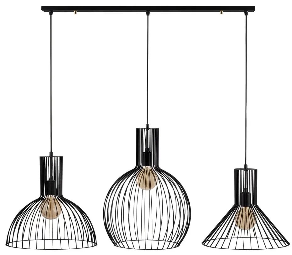 Czarna lampa wisząca z metalowym kloszem Fellini – Opviq lights