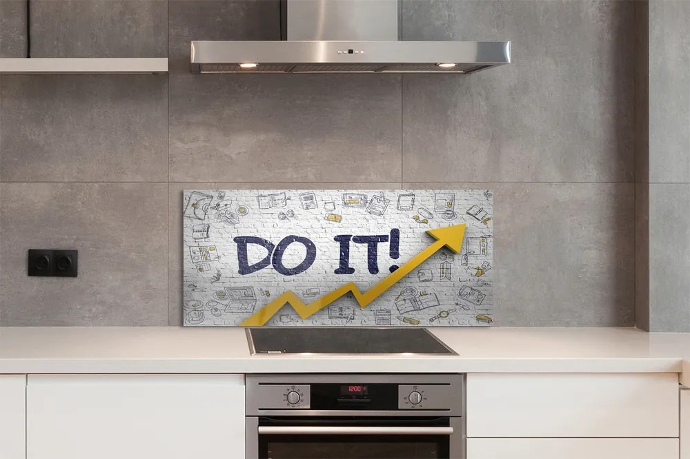 Szklany Panel Motywujące Hasło "Do It"