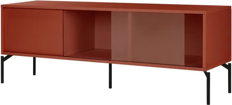 Szafka pod TV w kolorze terakoty 160x60x42 cm Met – noo.ma