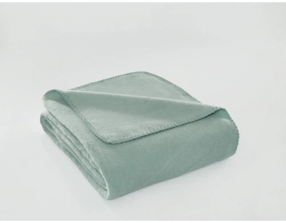 Miętowy polarowy koc 130x170 cm Brighton – Mijolnir