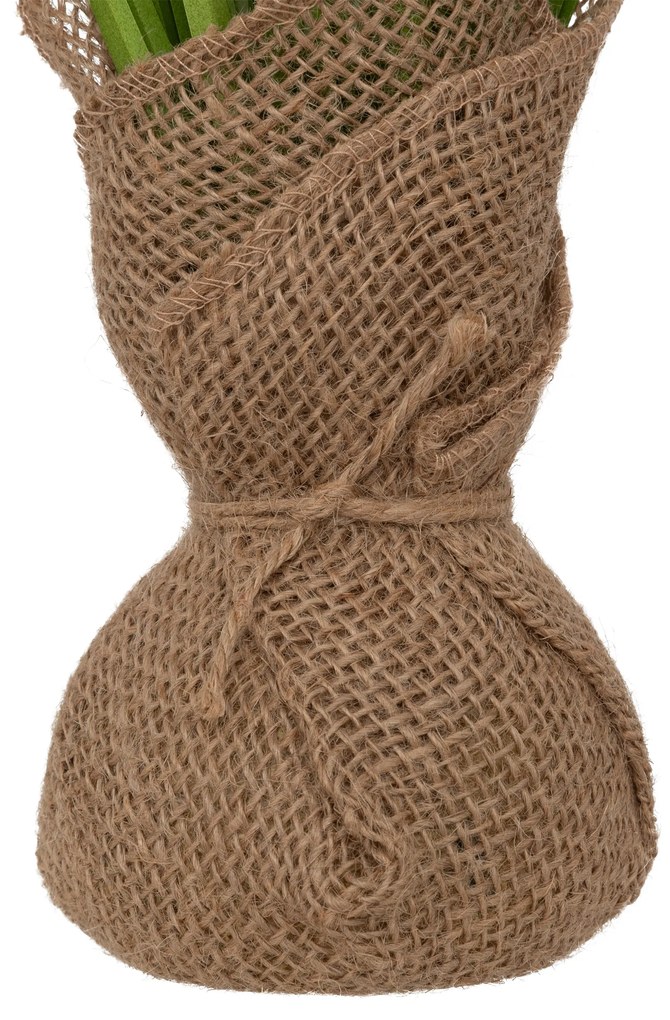 Sztuczna trawa LARI w jutowej doniczce, 41 cm