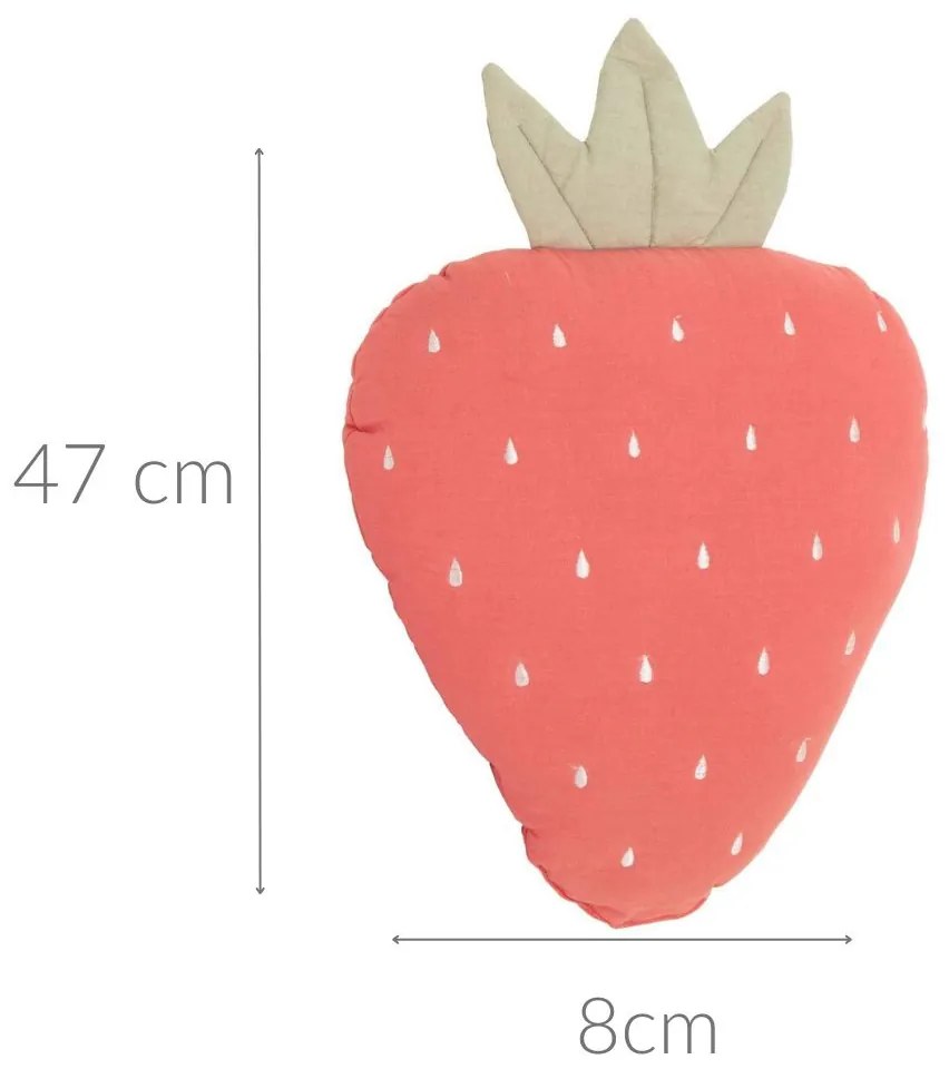 Poduszka, maskotka do przytulania Truskawka, 38 cm