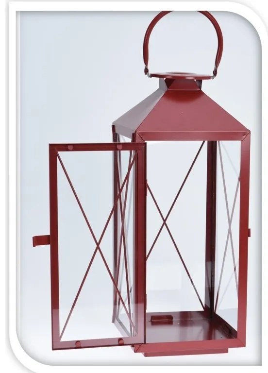 Zestaw metalowych latarenek Reds 3 szt., czerwony