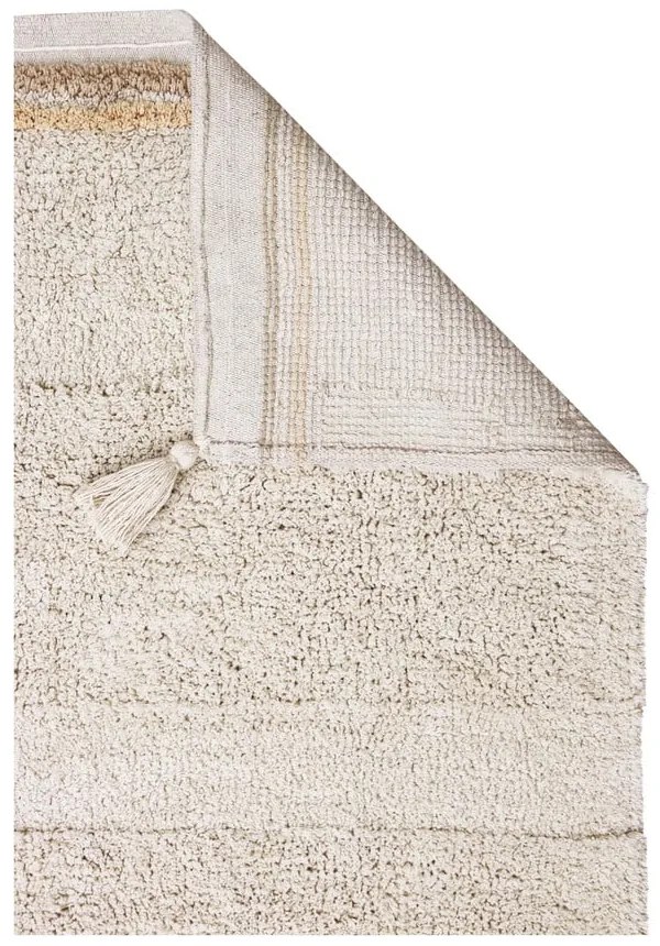 Kremowy bawełniany dywan tkany ręcznie odpowiedni do prania 120x160 cm Bloom Natural – Lorena Canals