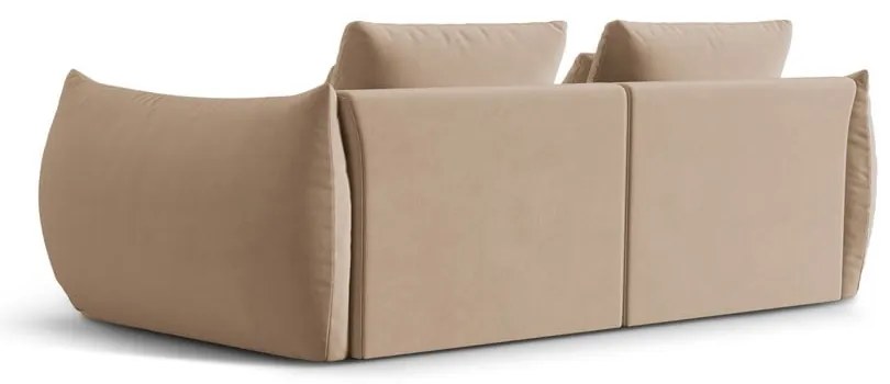 Beżowa aksamitna sofa 232 cm Bloom – Micadoni