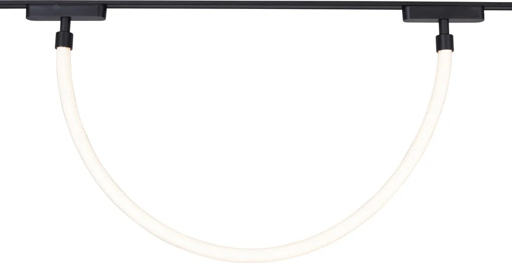 System oświetlenia szynowego z 6 lampami sufitowymi i 2 lampami wiszącymi, czarny, 1-fazowy - Magnetic Marra Tautau