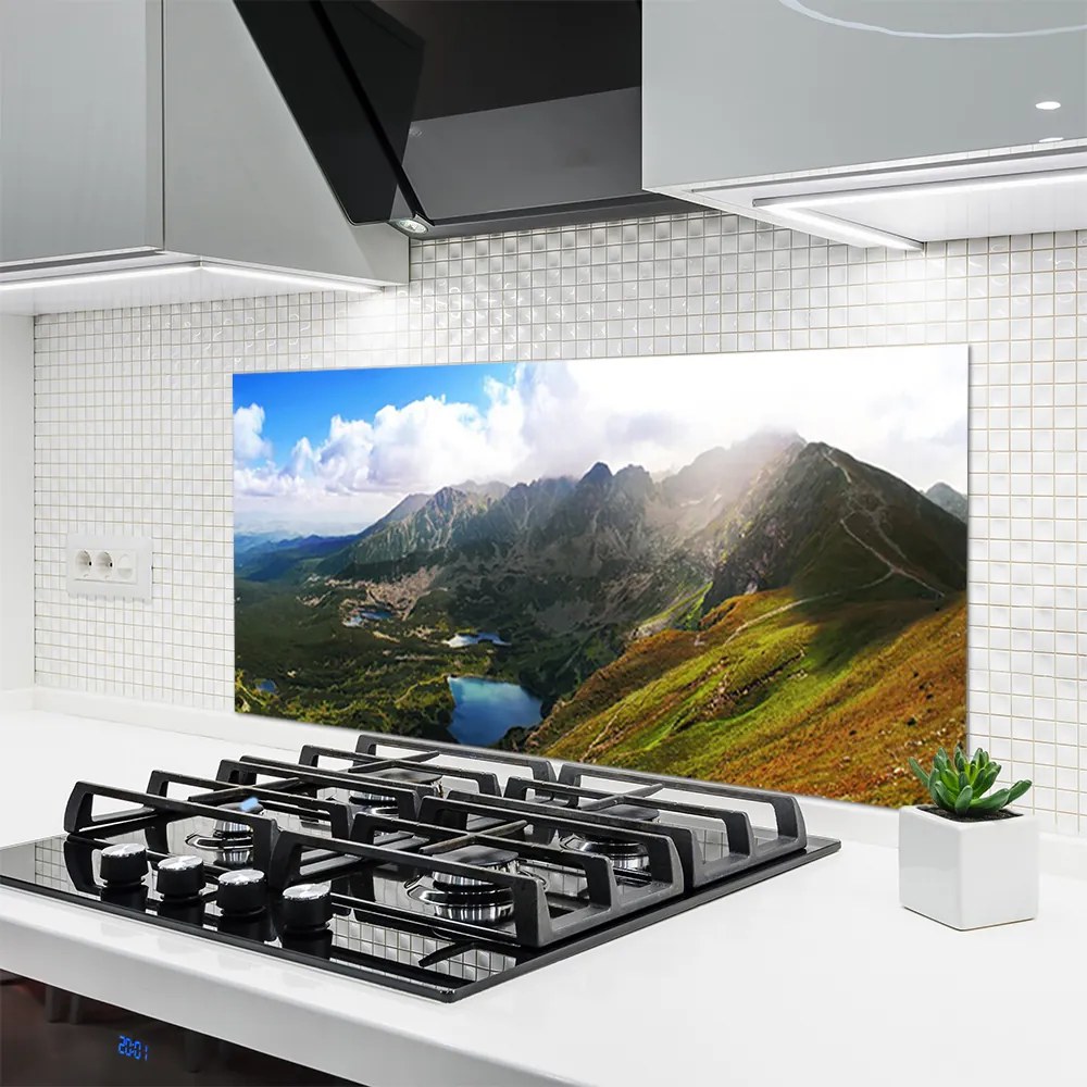 Szkło Dekoracyjne do Kuchni Malownicza Polana u Podnóża Gór