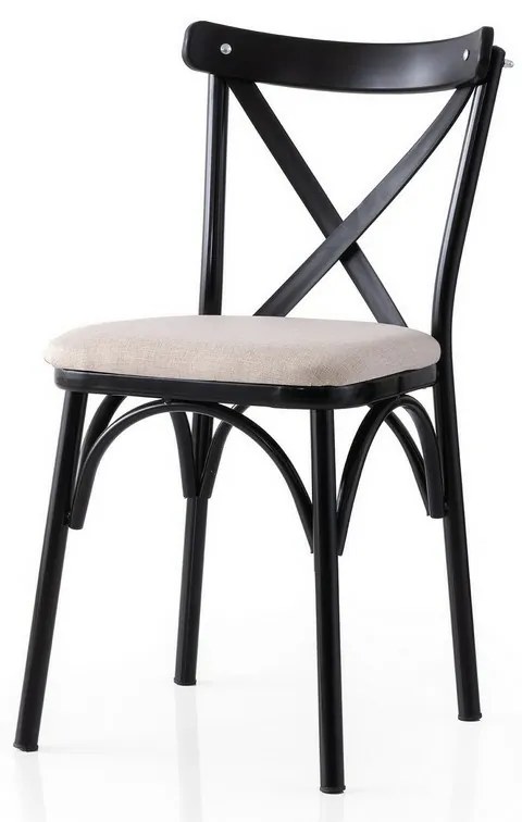 Zestaw krzeseł do jadalni Ekol Cream and Black, 2szt.