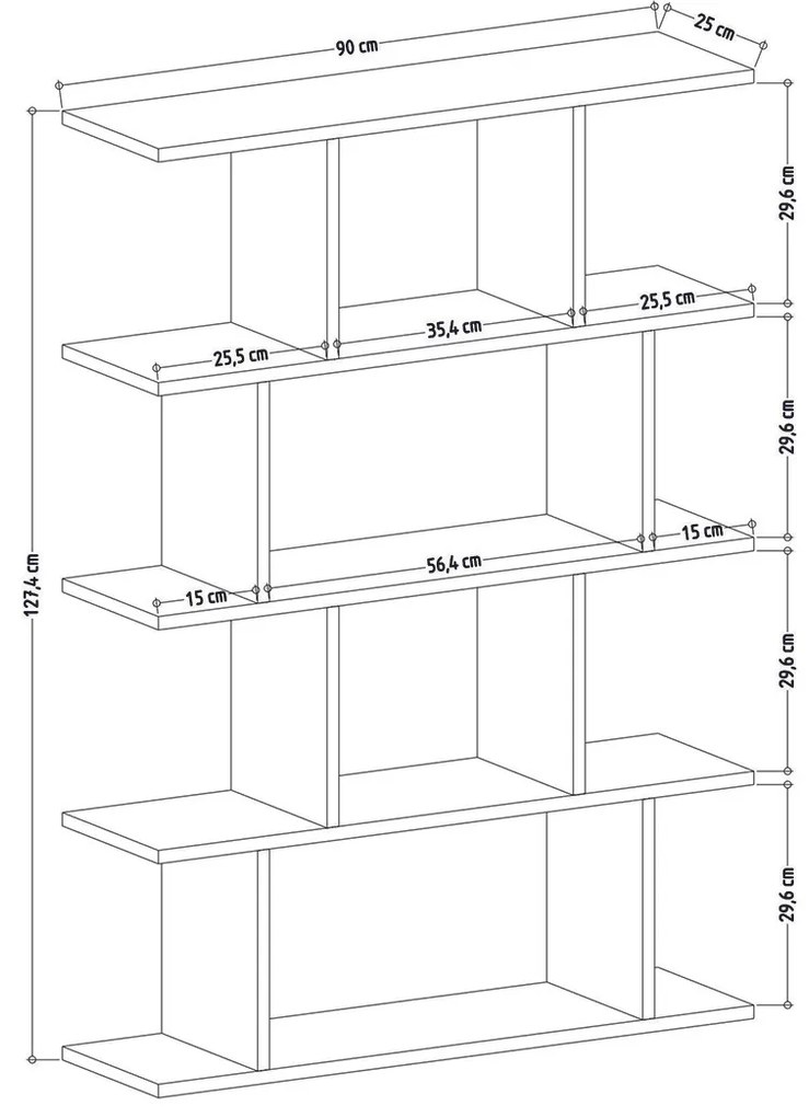 Biblioteczka Harmon Oak