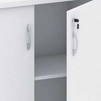 Szafka biurowa MIRELLI, 800 x 400 x 800 mm, biały