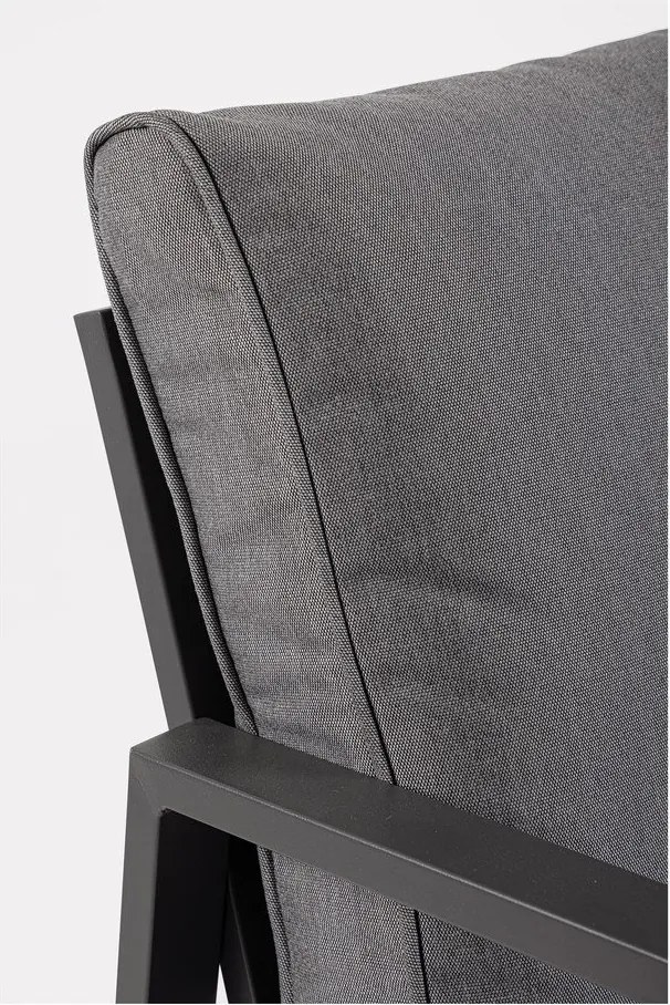 Antracytowy aluminiowy zestaw mebli ogrodowych dla 4 osób Hilde – Bizzotto