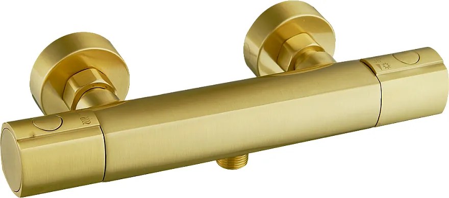 Carra termostatyczna bateria prysznicowa szczotkowane złoto - Essebagno