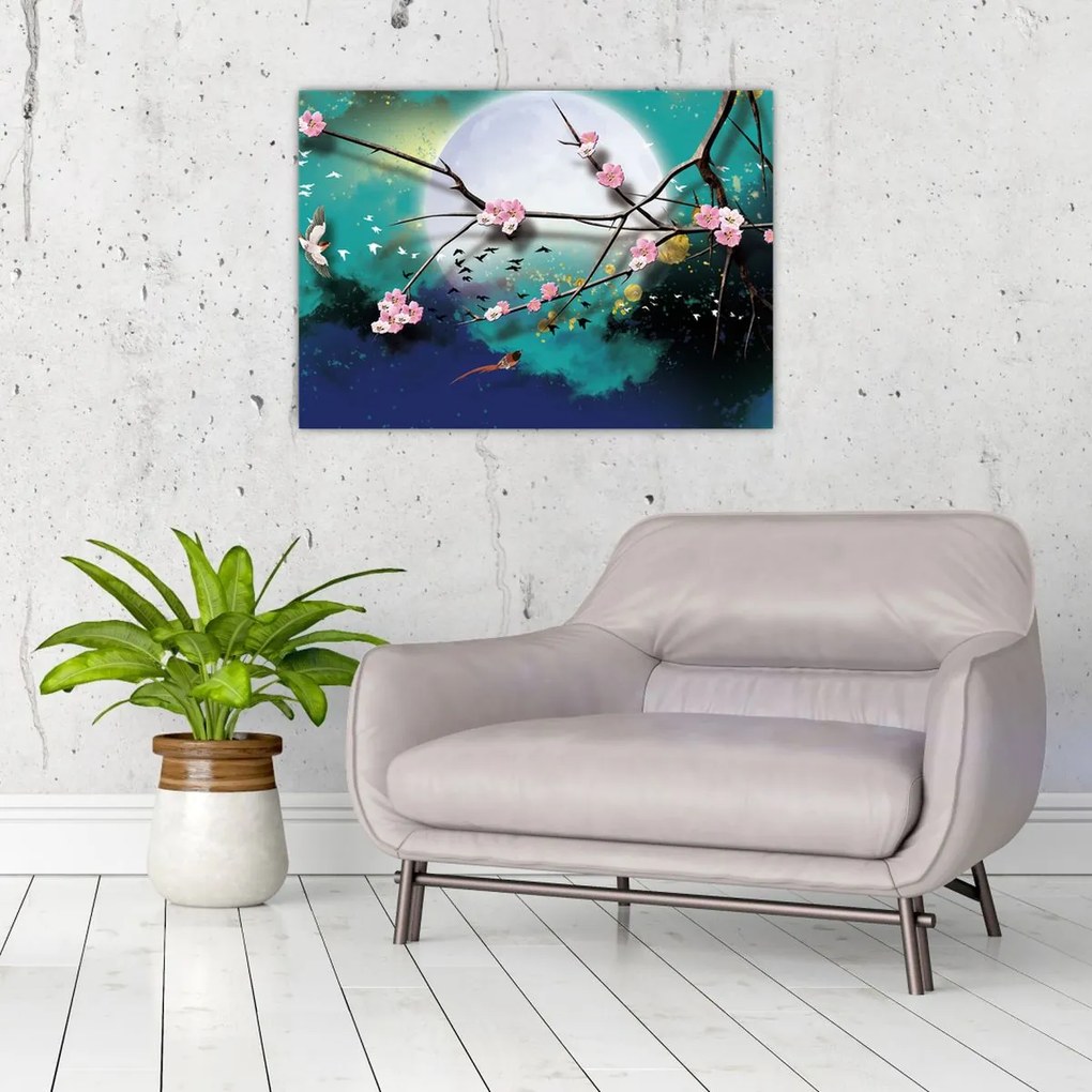Obraz - Drzewo, grafika (70x50 cm)