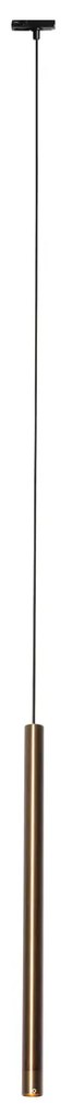 Nowoczesny system oświetlenia szynowego z 5 lampami wiszącymi, ciemny brąz, 1-fazowy - Iconic Frini Nowoczesny Oswietlenie wewnetrzne