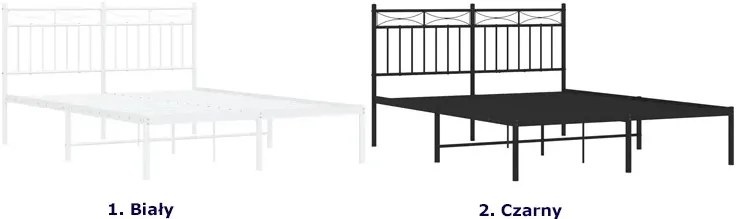 Czarne metalowe łóżko loftowe 140x200 cm - Tolimea