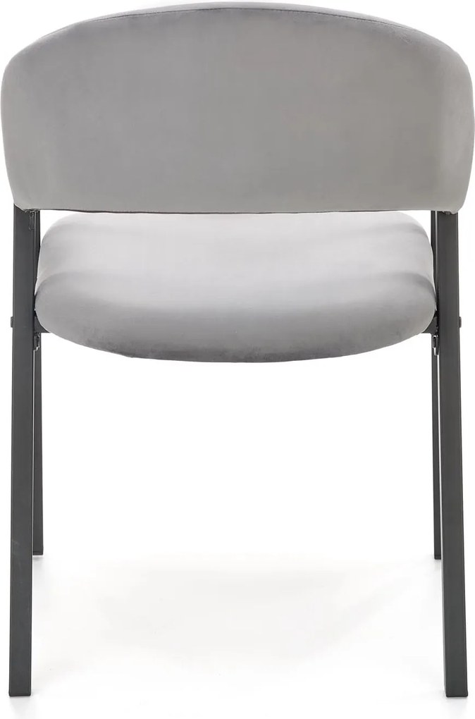 Velvetowe krzesło z podłokietnikami K473