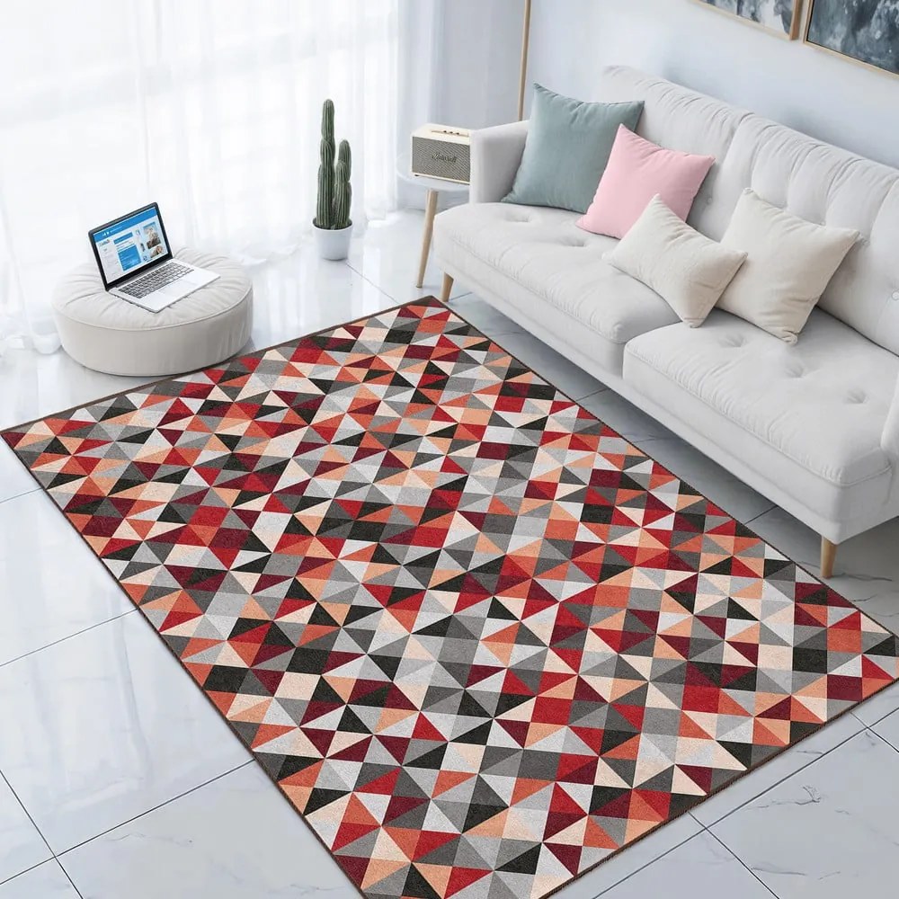 Czerwono-szary chodnik odpowiedni do prania 80x200 cm Ignite – Mila Home