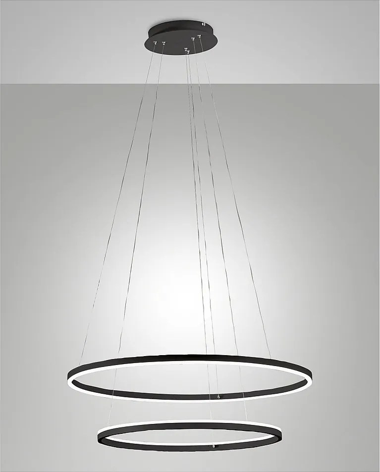 Lampa wisząca LED GIOTTO 65W czarna 3508-48-101 Fabas Luce