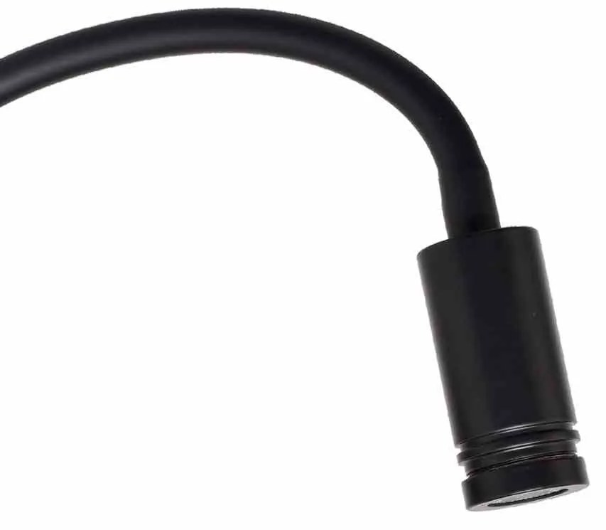 Lampka nocna, czarna BASE 8W+2W BLACK na kole