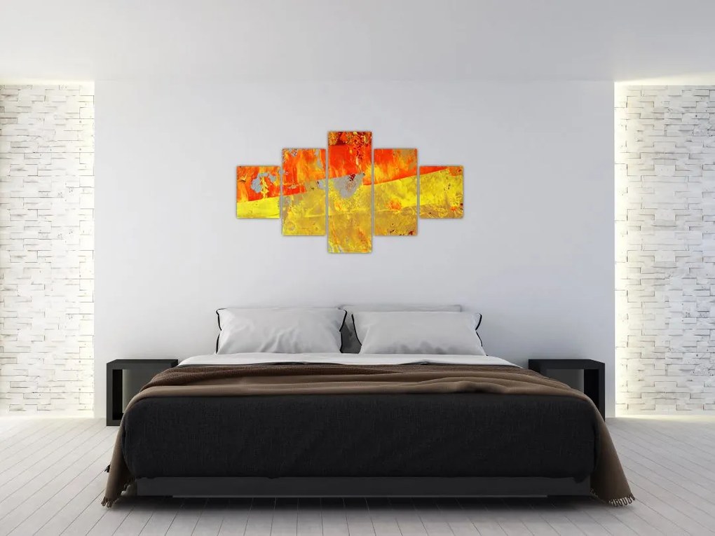 Obraz abstrakcji - malarstwo (125x70 cm)