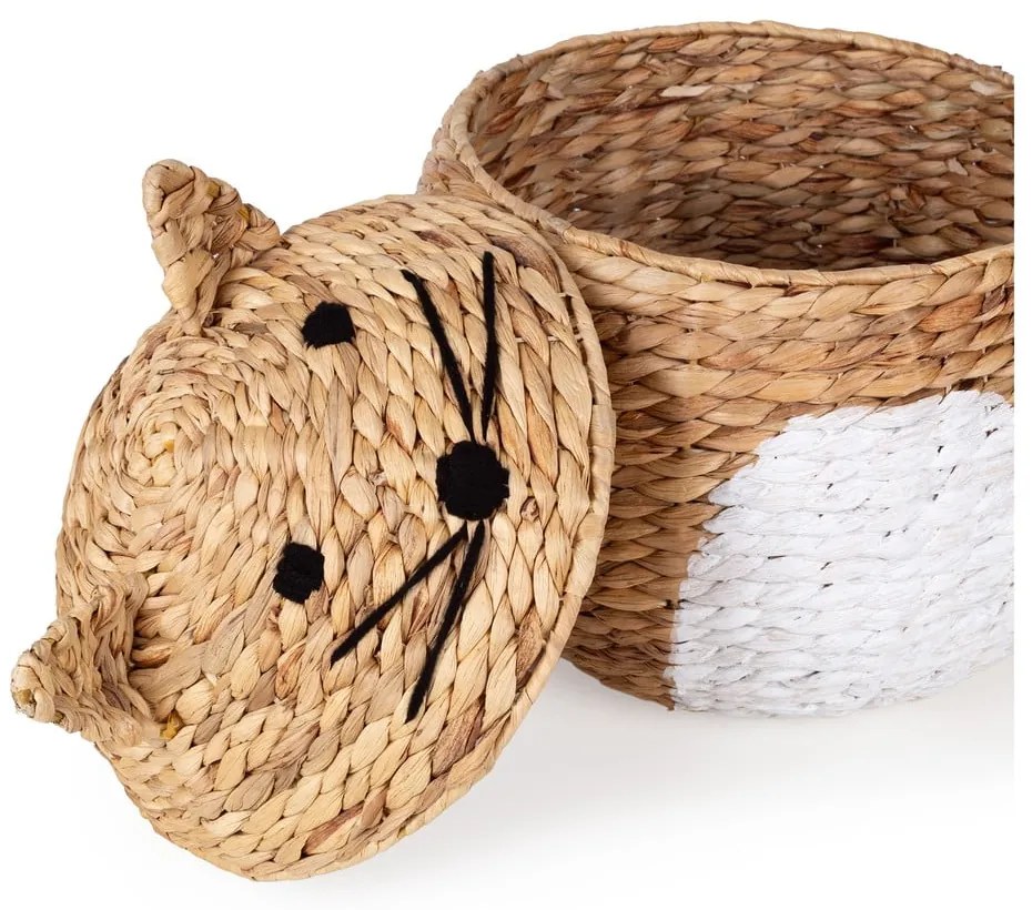 Dziecięcy kosz na zabawki z hiacyntu wodnego w naturalnym kolorze ø 40x43 cm Cat – Compactor