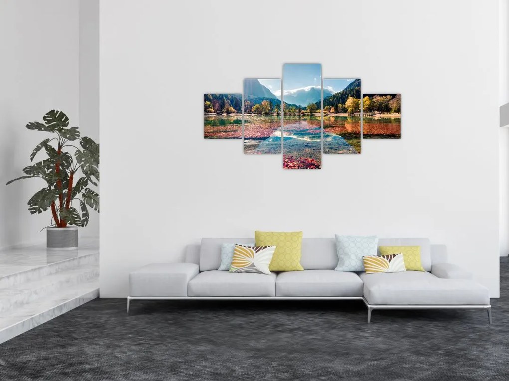 Obraz - Jezioro Jasna, Gozd Martuljek, Alpy Julijskie, Słowenia (125x70 cm)