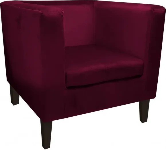 Fotel Monaco tkanina Welur : Kolor nogi - Venge, Kolor tkaniny - VELVET - MG02, Wysokość nogi - 15 cm