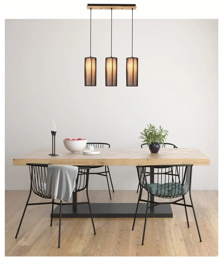 Lampa wisząca z tekstylnym kloszem Kioto – Candellux Lighting