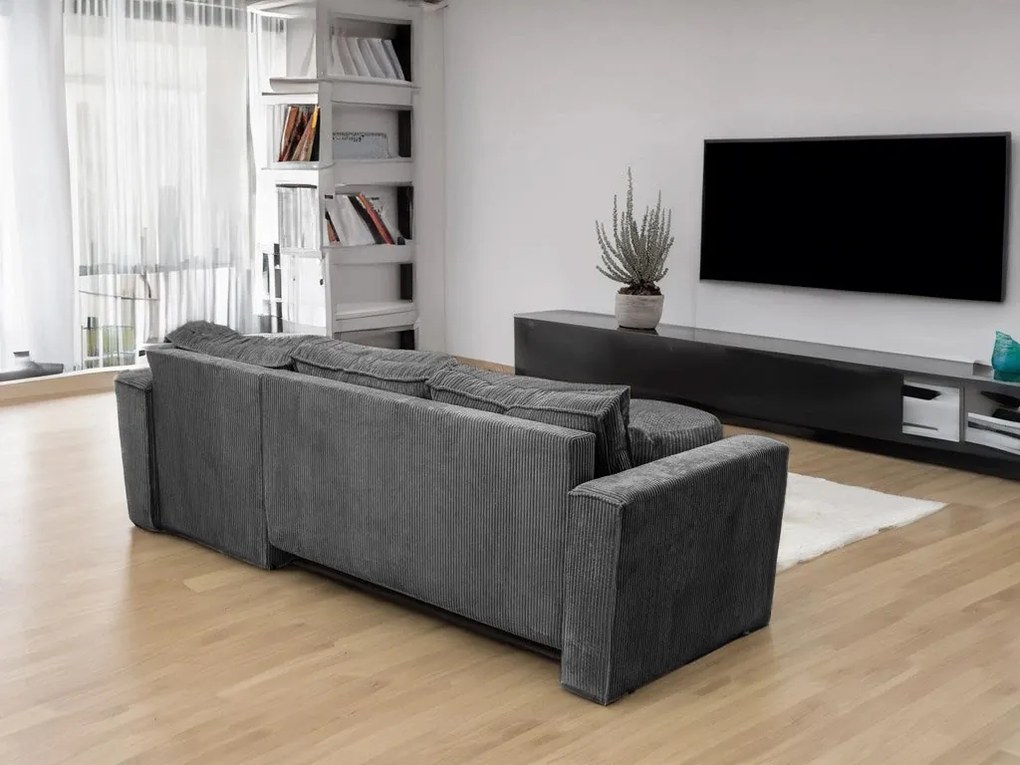 Rozkładana narożna sofa SMART COSARO szara, dwustronna + 2 poduszki GRATIS