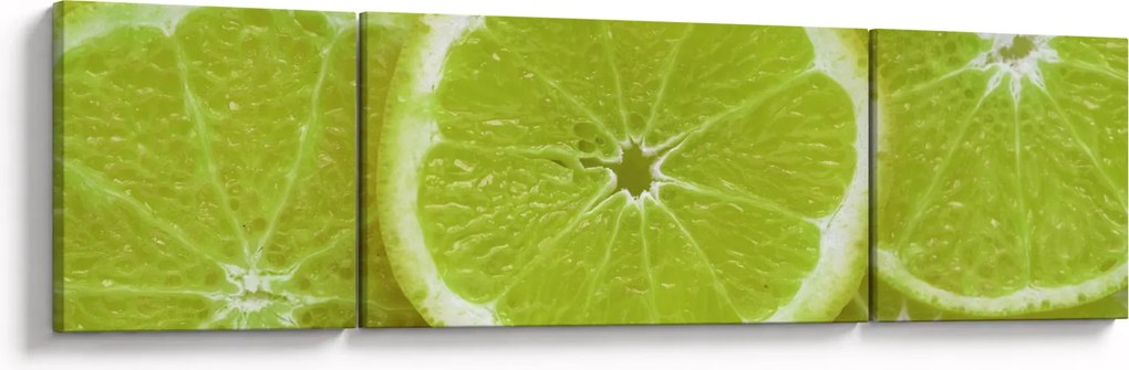 Obraz - pokrojone cytryny (170x50 cm)