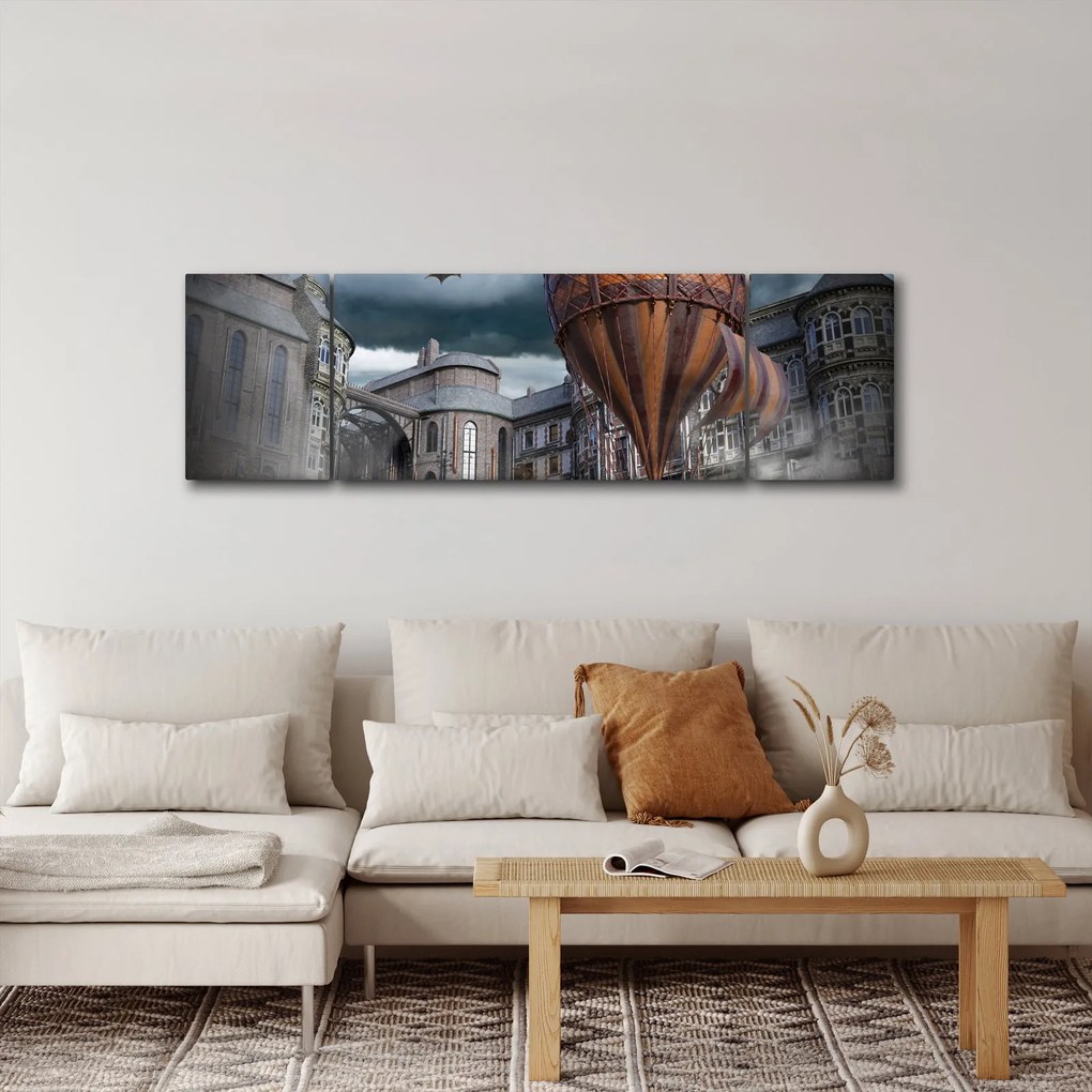 Obraz - Surrealistyczny krajobraz (170x50 cm)