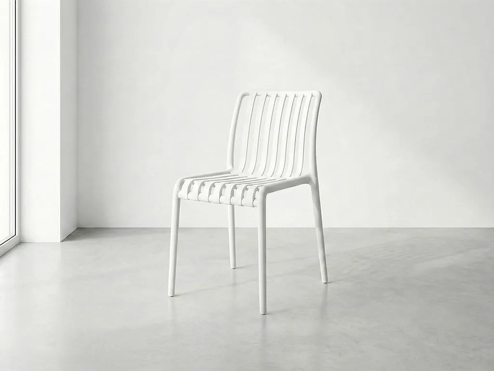 Plastikowe krzesło TREGO, białe