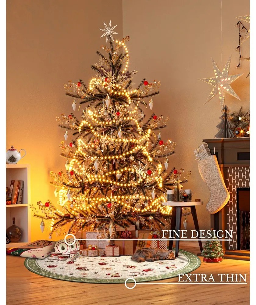 Zielony okrągły dywan z mieszanki bawełny ze świątecznym motywem ø 200 cm Toy's Delight Green Christmas – Villeroy&amp;Boch