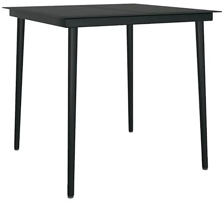 Elegancki czarny zestaw mebli ogrodowych - Lenja
