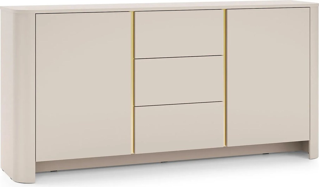 Kaszmirowa długa komoda z 3 szufladami M3-P98