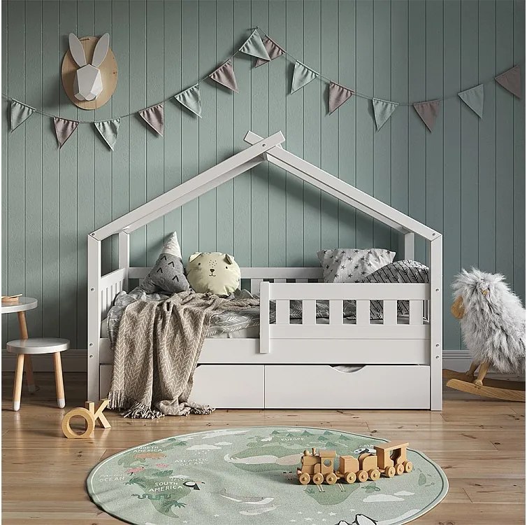 Łóżko domowe biały 167.6x87.6x133.6 design