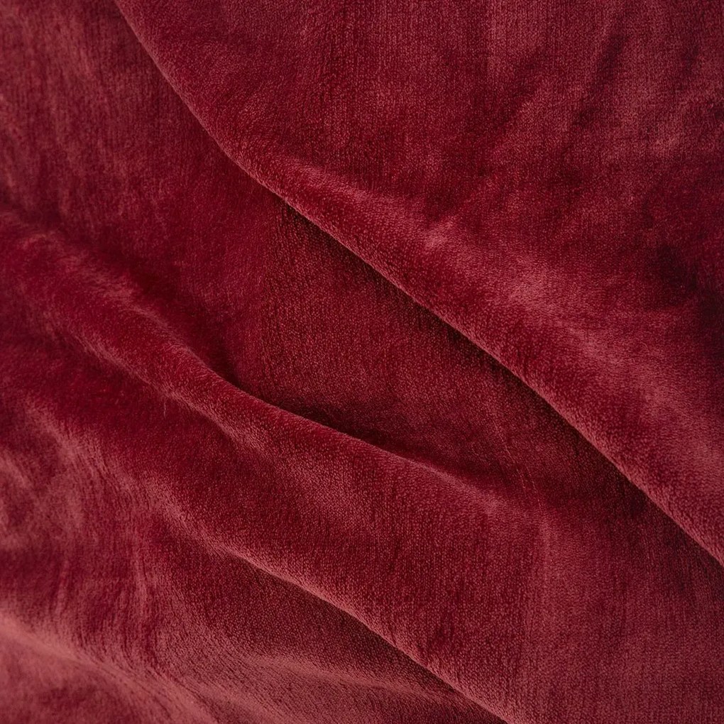 Koc  z frędzlami ROTE bordowy 150x200 cm HOMLA