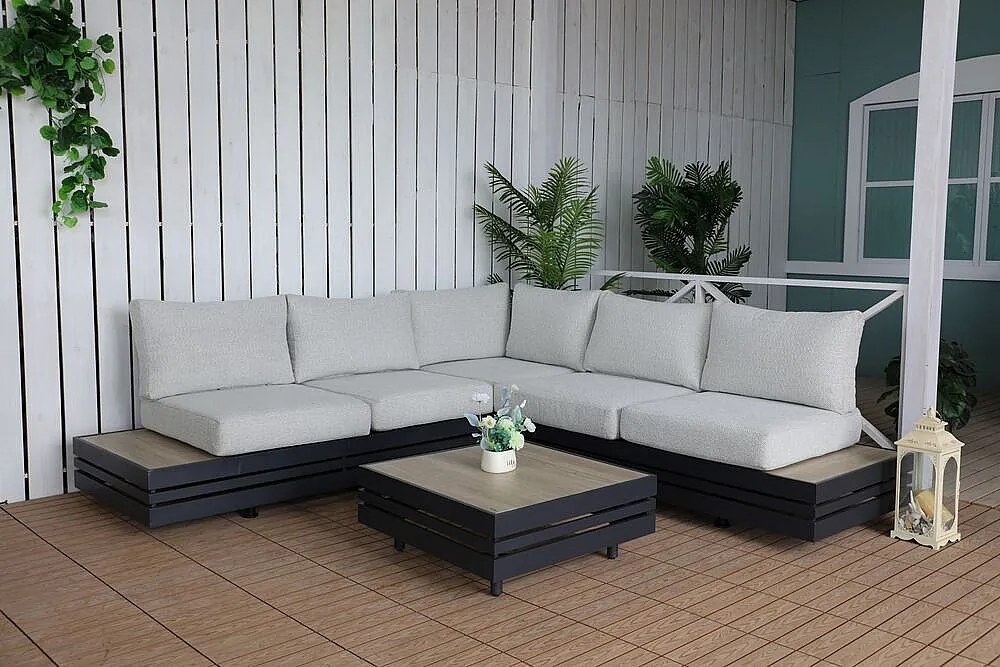 Luksusowy zestaw aluminiowy DALLAS dla 5 osób